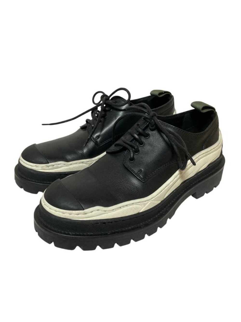 Dior Sacai Leather Derby Shoes Black White Spring Summer Fall Winter
